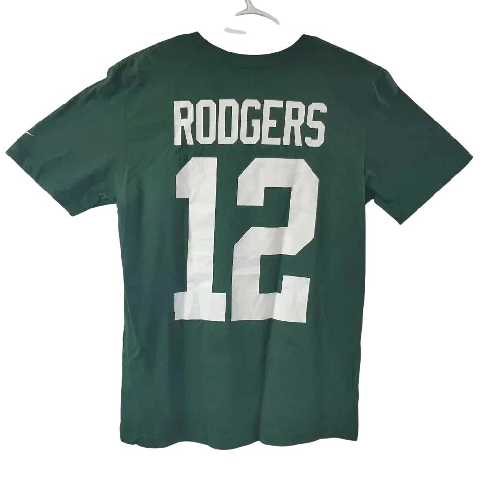 Nike Green Bay Packers Aaron Rodgers 12 NFL Team Apparel T Shirt Mens Small